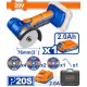 WADFOW MINI ΓΩΝΙΑΚΟΣ ΤΡΟΧΟΣ ΜΠΑΤ. Li-ion 20V / 2Ah / 1 ΜΠΑΤΑΡΙΑ (WLAP573)