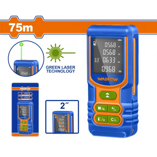 WADFOW ΜΕΤΡΗΤΗΣ ΑΠΟΣΤΑΣΕΩΝ LASER 75m (WDL15267)