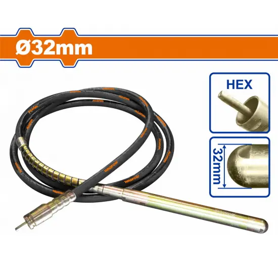 WADFOW ΕΥΚΑΜΠΤΟΣ ΑΞΟΝΑΣ (ΜΑΡΚΟΥΤΣΙ) HEX type Φ - 32mm / 6m (WVRP2A32)