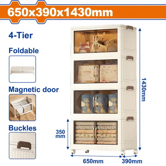 WADFOW ΝΤΟΥΛΑΠΑ ΠΤΥΣΣΟΜΕΝΗ ΠΛΑΣΤΙΚΗ 650 X 390 X 1430mm (WFCB2165)