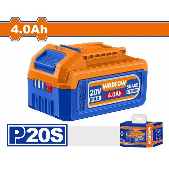 WADFOW ΜΠΑΤΑΡΙΑ Li-ion 20V / 4Ah (WLBP540E)