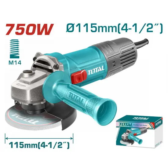 TOTAL ΕΠΑΓΓ. ΓΩΝΙΑΚΟΣ ΛΕΙΑΝΤΗΡΑΣ 750W - 115mm (TG10711556E)