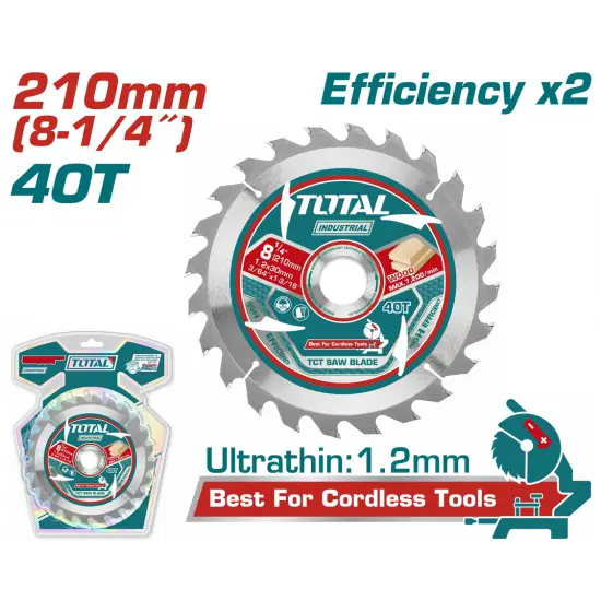 TOTAL ΕΠΑΓΓ. ΑΝΤΑΛ/ΚΟΣ ΔΙΣΚΟΣ Φ-210 Χ 25.4-16mm 40T ΓΙΑ TMS2001/ TMSLI2021 / TS42142107 (TAC2332103)