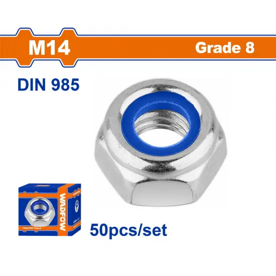 WADFOW ΠΑΞΙΜΑΔΙ ΑΣΦΑΛΕΙΑΣ ΓΑΛΒ. DIN985 14mm 50TEM (WMV6514A)