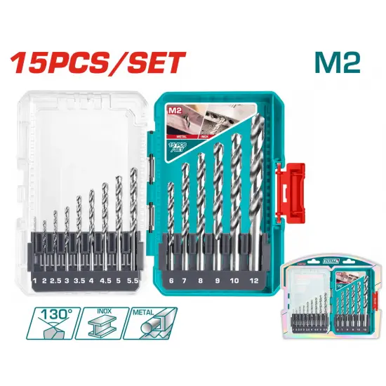 TOTAL ΕΠΑΓΓ. ΣΕΤ ΤΡΥΠΑΝΙΑ HSS M2 15ΤΕΜ (TACSDL51508)
