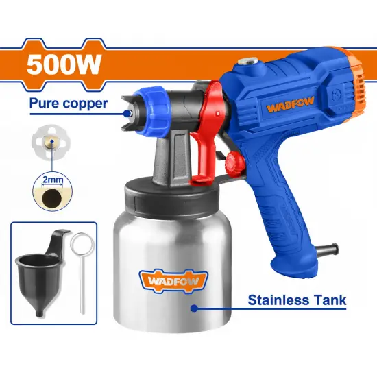 WADFOW ΗΛΕΚΤΡΙΚΟ ΠΙΣΤΟΛΙ ΒΑΦΗΣ ΜΕ ΙΝΟΧ ΔΟΧΕΙΟ 500W / 800ml (WEG1Α18)