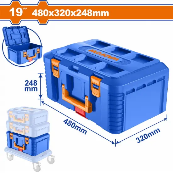 WADFOW ΠΛΑΣΤΙΚΗ ΕΡΓΑΛΕΙΟΘΗΚΗ 19" ΒΑΘΙΑ Stackable (WTB6603)