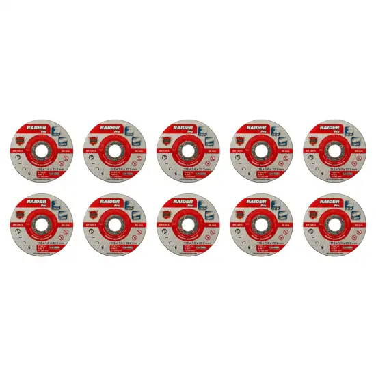 RAIDER Τροχός Κοπής Inox A60T 115*1.0*22.2mm σε μεταλικό κουτί 160157 (τιμή/τεμ)