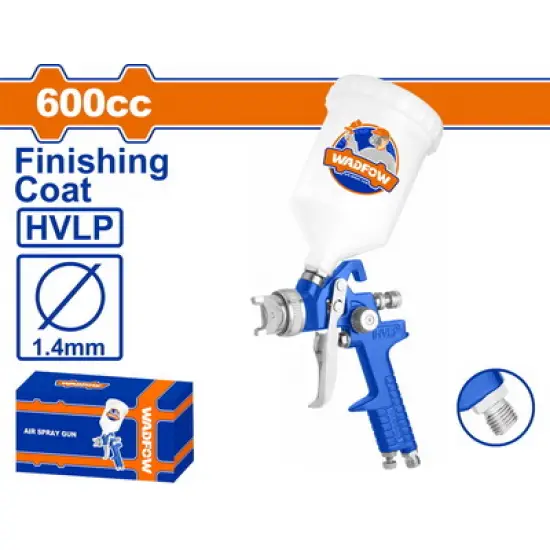 WADFOW ΠΙΣΤΟΛΙ ΒΑΦΗΣ ΑΝΩ ΔΟΧΕΙΟ ΠΛΑΣΤΙΚΟ HVLP 600cc / 1.4mm (WGA1506)