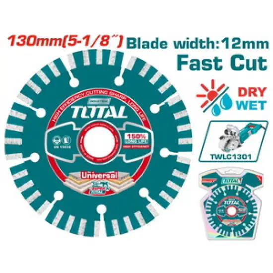 TOTAL ΕΠΑΓΓ. ΑΝΤΑΛΛΑΚΤΙΚΟΣ ΔΙΑΜΑΝΤΟΔΙΣΚΟΣ Φ-130mm X 20mm ΓΙΑ TWLC1301 (TAC2111301)