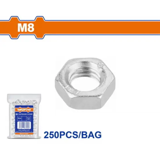 WADFOW ΠΑΞΙΜΑΔΙ ΓΑΛΒ. DIN934 8mm 250TEM (WMV1921)