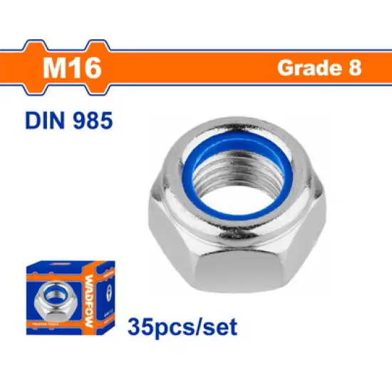 WADFOW ΠΑΞΙΜΑΔΙ ΑΣΦΑΛΕΙΑΣ ΓΑΛΒ. DIN985 16mm 35TEM (WMV6516A)