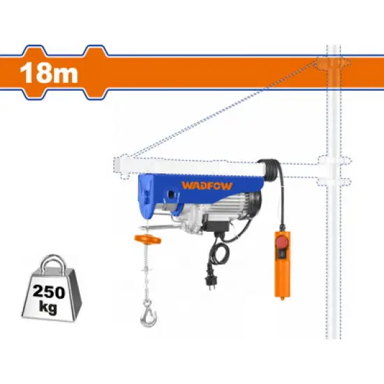 WADFOW ΗΛΕΚΤΡΙΚΟ ΠΑΛΑΓΚΟ 450W 125/250Kg 18m (WETH1A04)
