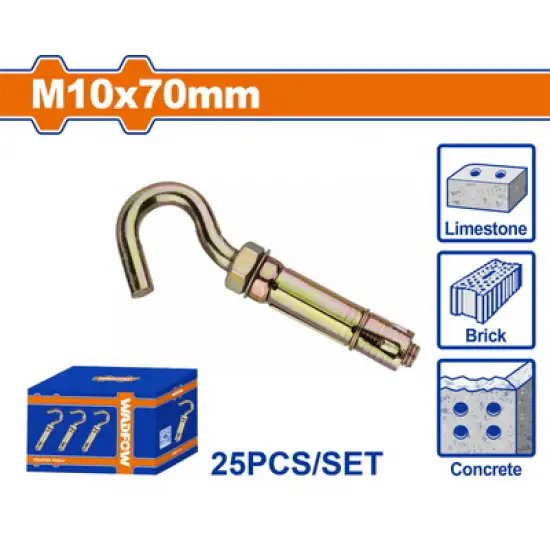 WADFOW ΒΙΣΜΑ ΜΕΤΑΛΛΙΚΟ Β.Τ ΜΕ ΓΑΝΤΖΟ 10X70mm 25TEM (WDQ4533)
