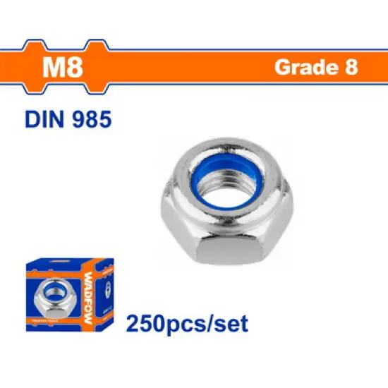 WADFOW ΠΑΞΙΜΑΔΙ ΑΣΦΑΛΕΙΑΣ ΓΑΛΒ. DIN985 8mm 250TEM (WMV6508A)