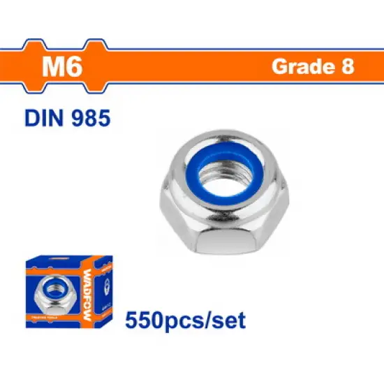 WADFOW ΠΑΞΙΜΑΔΙ ΑΣΦΑΛΕΙΑΣ ΓΑΛΒ. DIN985 6mm 550TEM (WMV6506A)