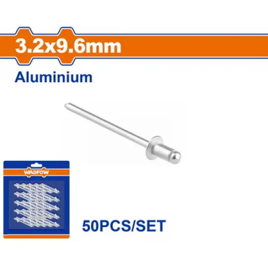WADFOW ΠΡΙΤΣΙΝΙΑ ΑΛΟΥΜ. 3.2 X 9.6mm 50TEM (WREZK12)