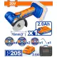 WADFOW MINI ΓΩΝΙΑΚΟΣ ΤΡΟΧΟΣ ΜΠΑΤ. Li-ion 20V / 2Ah / 1 ΜΠΑΤΑΡΙΑ (WLAP573)