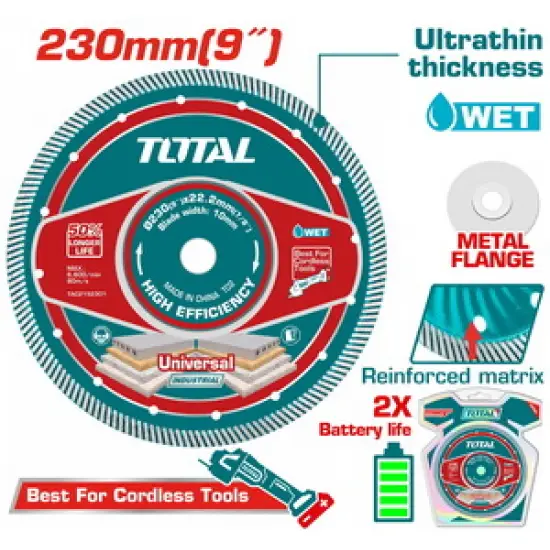 TOTAL ΕΠΑΓΓ. ΔΙΑΜ/ΣΚΟΣ ΥΓΡΑΣ ΚΟΠΗΣ 230 Χ 22.2mm Χ 2.4mm ΛΕΠΤΟΣ (TAC2152301)