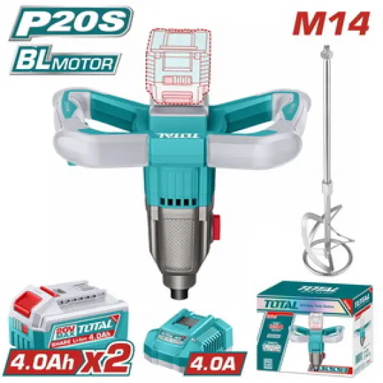 TOTAL ΕΠΑΓΓ. ΑΝΑΔΕΥΤΗΡΑΣ ΜΠΑΤ. Li-ion 20V / 4Ah / 2 ΜΠΑΤΑΡΙΕΣ BL Motor (TMXLI20162)