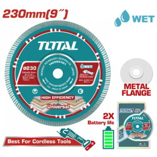 TOTAL ΕΠΑΓΓ. ΔΙΑΜ/ΣΚΟΣ ΥΓΡΑΣ ΚΟΠΗΣ 230 Χ 22.2mm Χ 2.2mm ΛΕΠΤΟΣ (TAC062301)