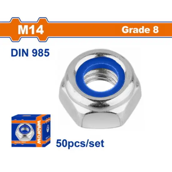 WADFOW ΠΑΞΙΜΑΔΙ ΑΣΦΑΛΕΙΑΣ ΓΑΛΒ. DIN985 14mm 50TEM (WMV6514A)