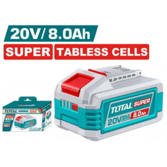 TOTAL ΕΠΑΓΓ. ΜΠΑΤΑΡΙΑ Li-ion 20V / 8Ah SUPER TABLESS CELLS (TFBLI2158)