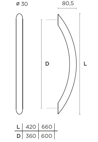 Λαβή εξώθυρας CONVEX 833