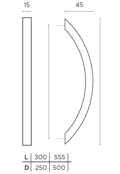 Λαβή εξώθυρας CONVEX 883
