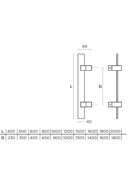 Λαβή εξώθυρας CONVEX 879S