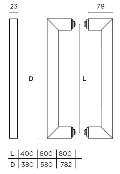 Λαβή εξώθυρας  CONVEX 931