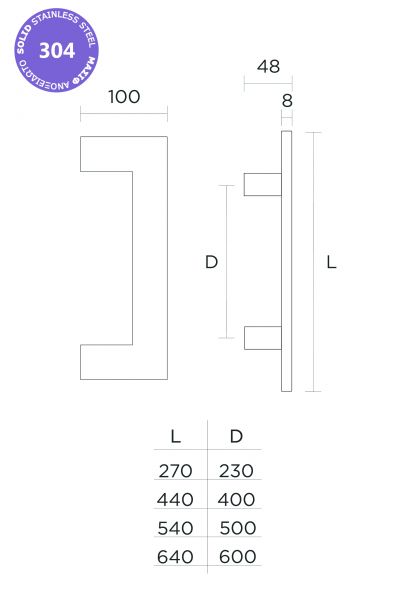 Λαβή εξώθυρας CONVEX 917