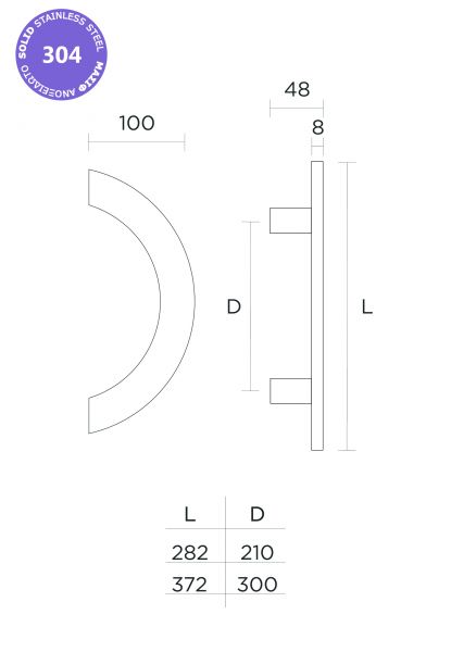 Λαβή εξώθυρας CONVEX 921