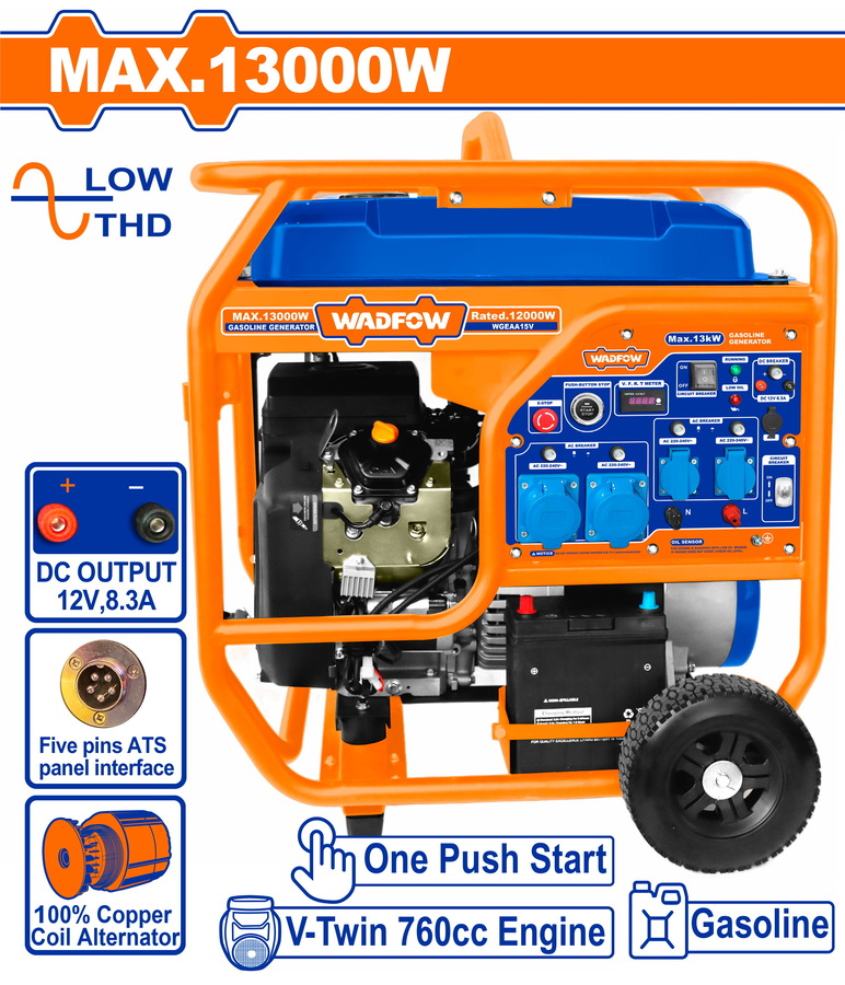 WADFOW ΗΛΕΚΤΡΟΓΕΝΝΗΤΡΙΑ ΒΕΝΖΙΝΗΣ 13.000W (WGEAA15V)