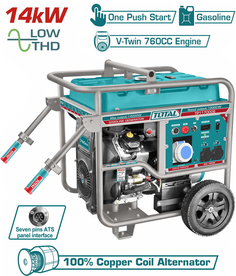 TOTAL ΕΠΑΓΓ. ΗΛΕΚΤΡΟΓΕΝΝΗΤΡΙΑ ΒΕΝΖΙΝΗΣ 14.000W (TP1170006)