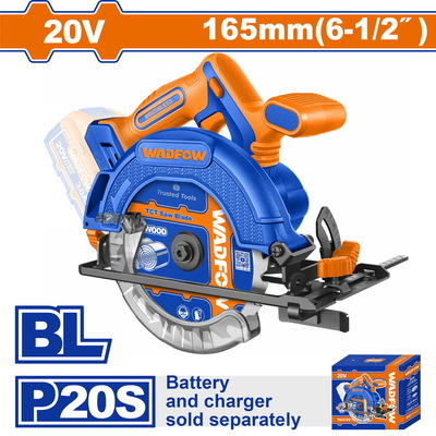 WADFOW ΔΙΣΚΟΠΡΙΟΝΟ ΜΠΑΤ. Li-ion 20V / 165mm ΧΩΡΙΣ ΜΠΑΤΑΡΙΑ & ΦΟΡΤΙΣΤΗ (WLWP5520)
